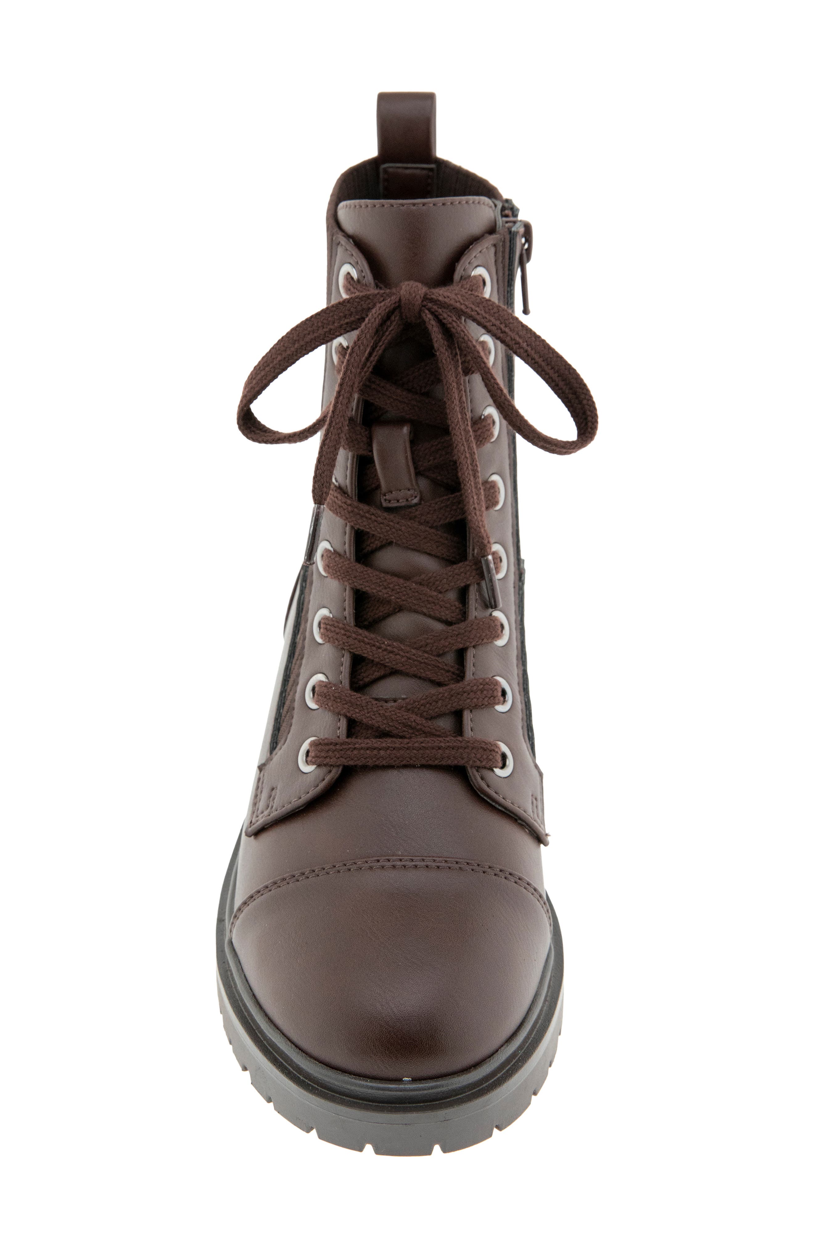 Mari Combat Bootie, Alternate, color, DARK BROWN