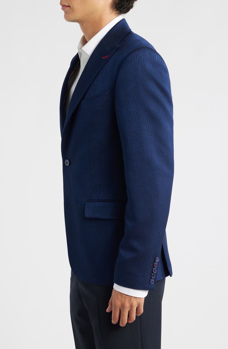 Siragusa Navy Jacquard Blazer, Alternate, color, Navy
