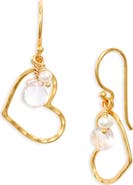 Kiara by Ki-ele Cherry Quartz Heart Drop Earrings