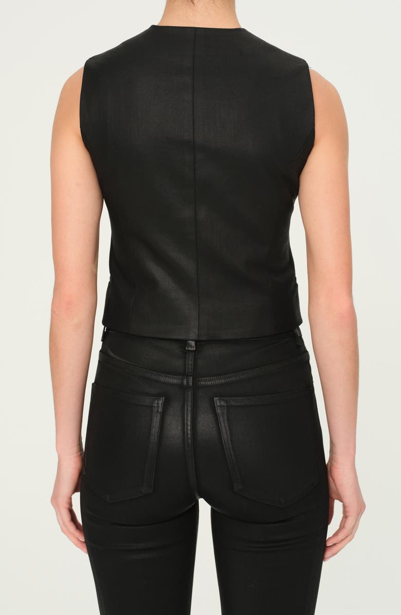 DL1961 Wax Coated Vest, Alternate, color, Black Coated