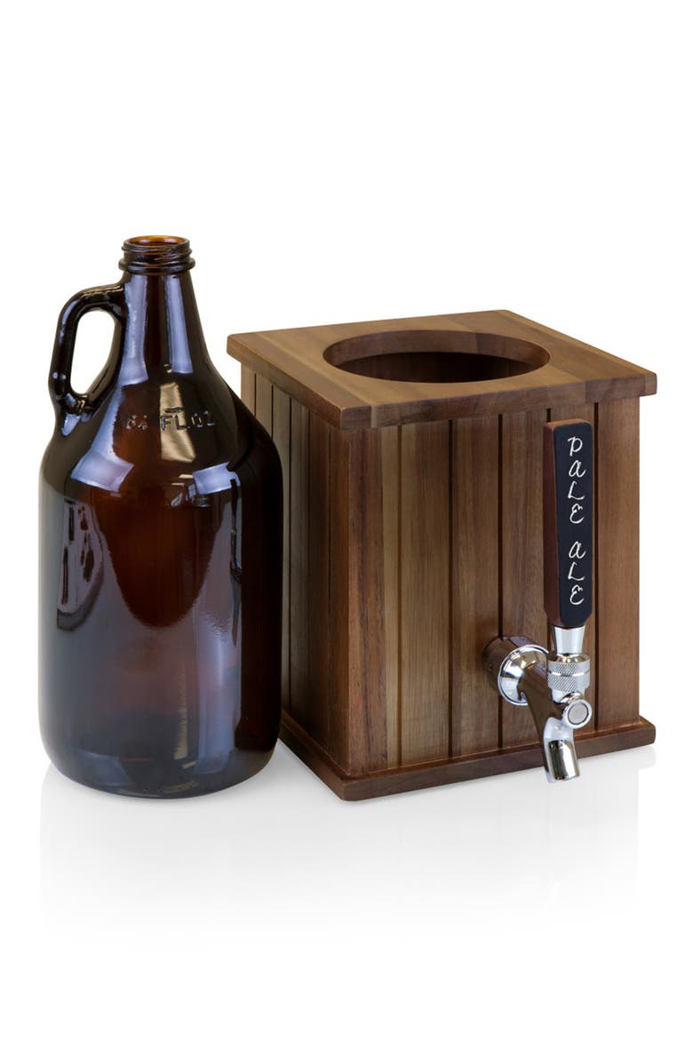 Growler Tap with 64oz. Jug, Alternate, color, BROWN
