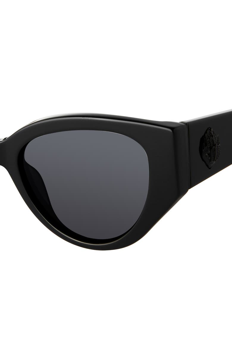 Kurt Geiger London Shoreditch 53mm Gradient Round Sunglasses, Alternate, color, Black/ Gray