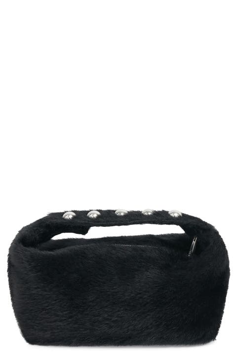Marfa Faux Calf Hair Top Carry Handle Pouch