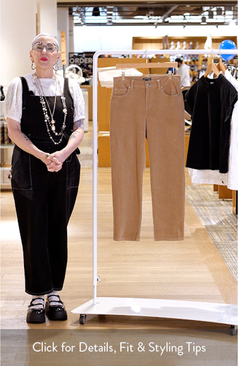 Stretch Organic Cotton Straight Corduroy Pants, sales video thumbnail