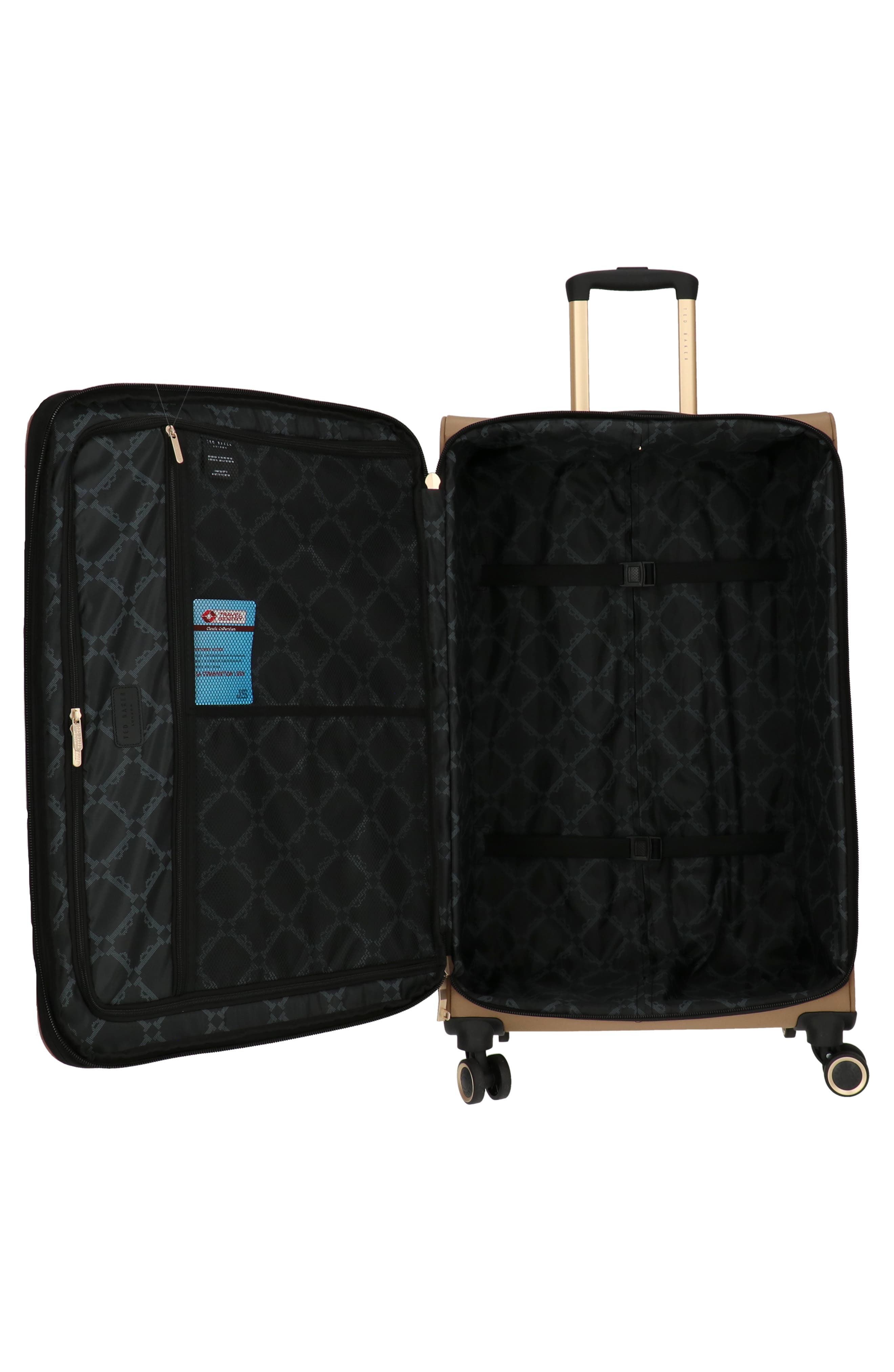 Ted Baker Chevron Quilt 3-Piece Luggage Set, Alternate, color, Brown