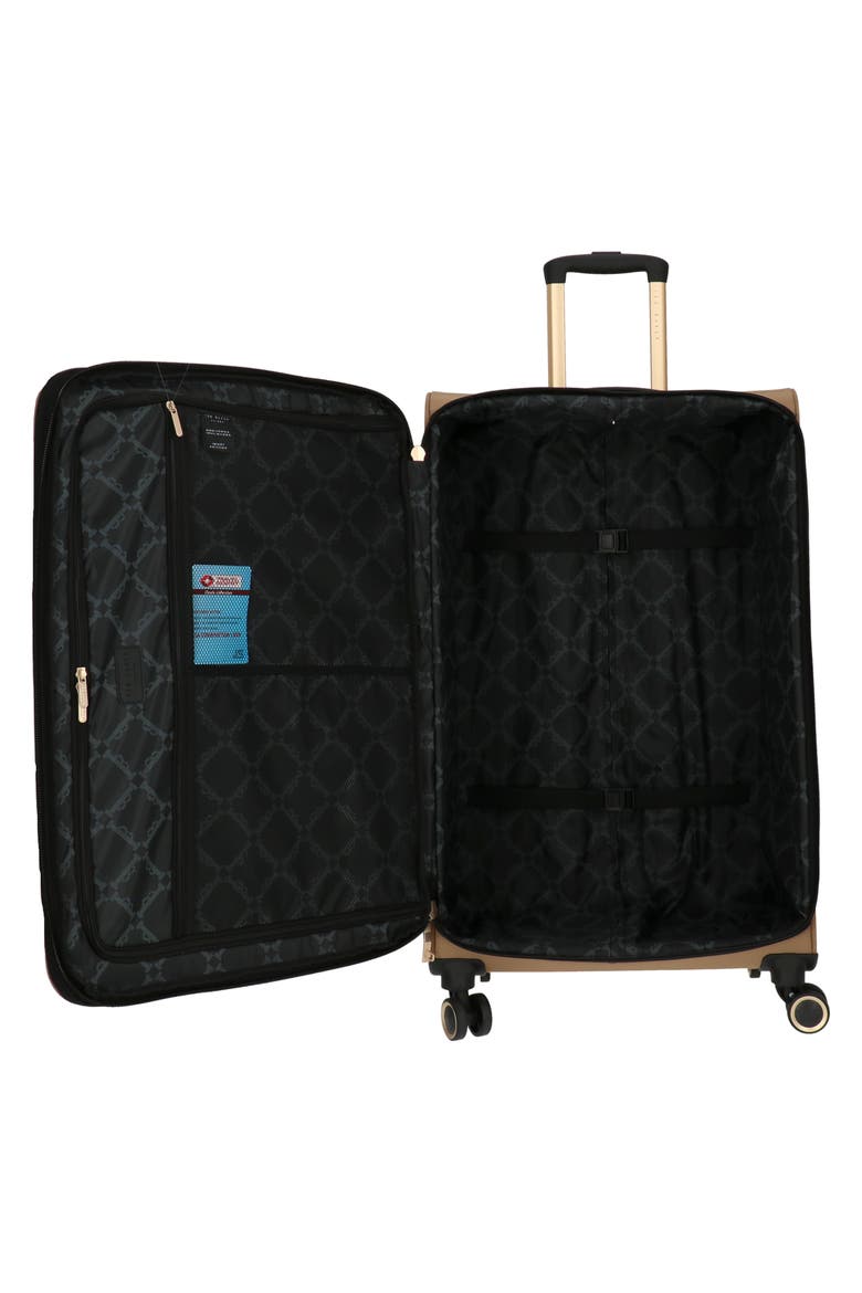 Chevron Quilt 3-Piece Luggage Set, Alternate, color, BROWN