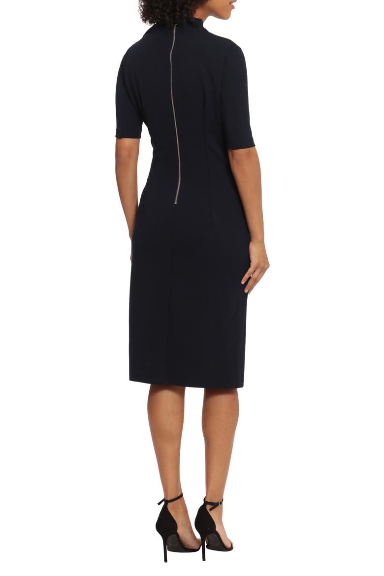 Asymmetric Neck Sheath Midi Dress, Alternate, color, TWILIGHT N