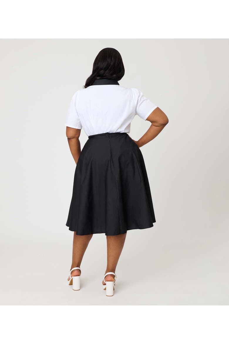 Plus Size Sally Swing Skirt, Alternate, color, Black Mickey Pocket