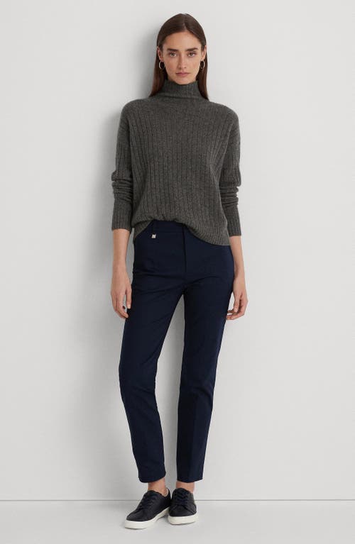RALPH LAUREN LAUREN RALPH LAUREN DOUBLE FACED STRETCH COTTON PANTS