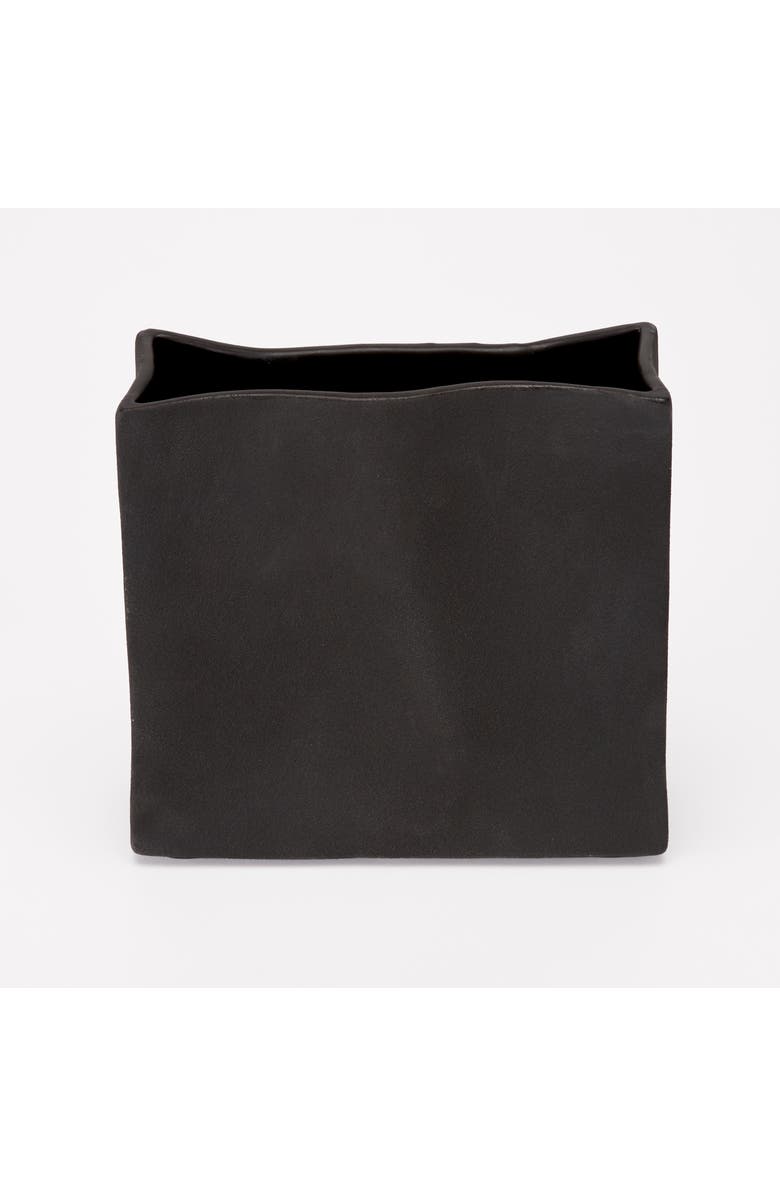 Dumae Rue Wide Vase, Alternate, color, Raw Noir
