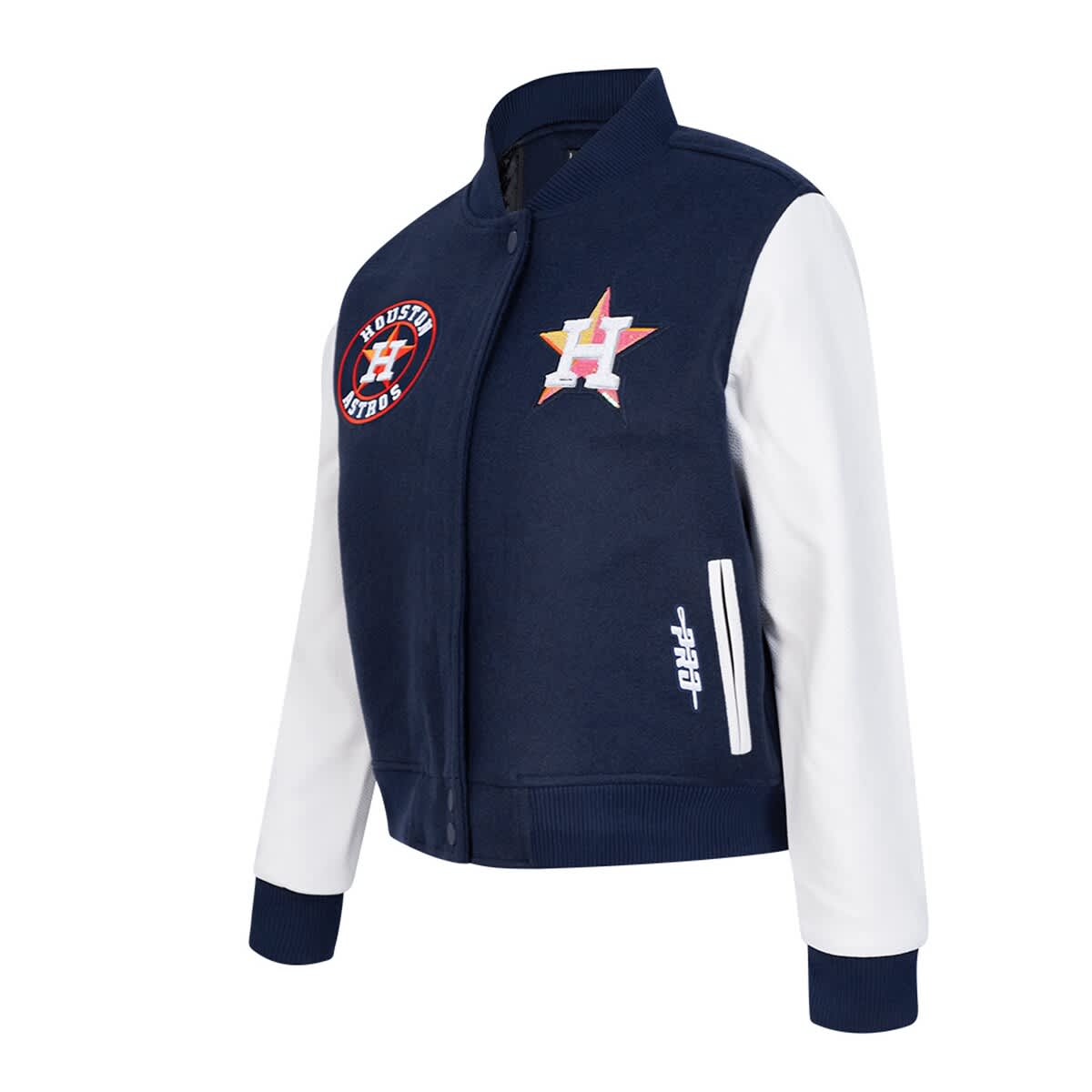 Women's Pro Standard Navy Houston Astros Game Day Classics Wool Varsity Jacket - image 2