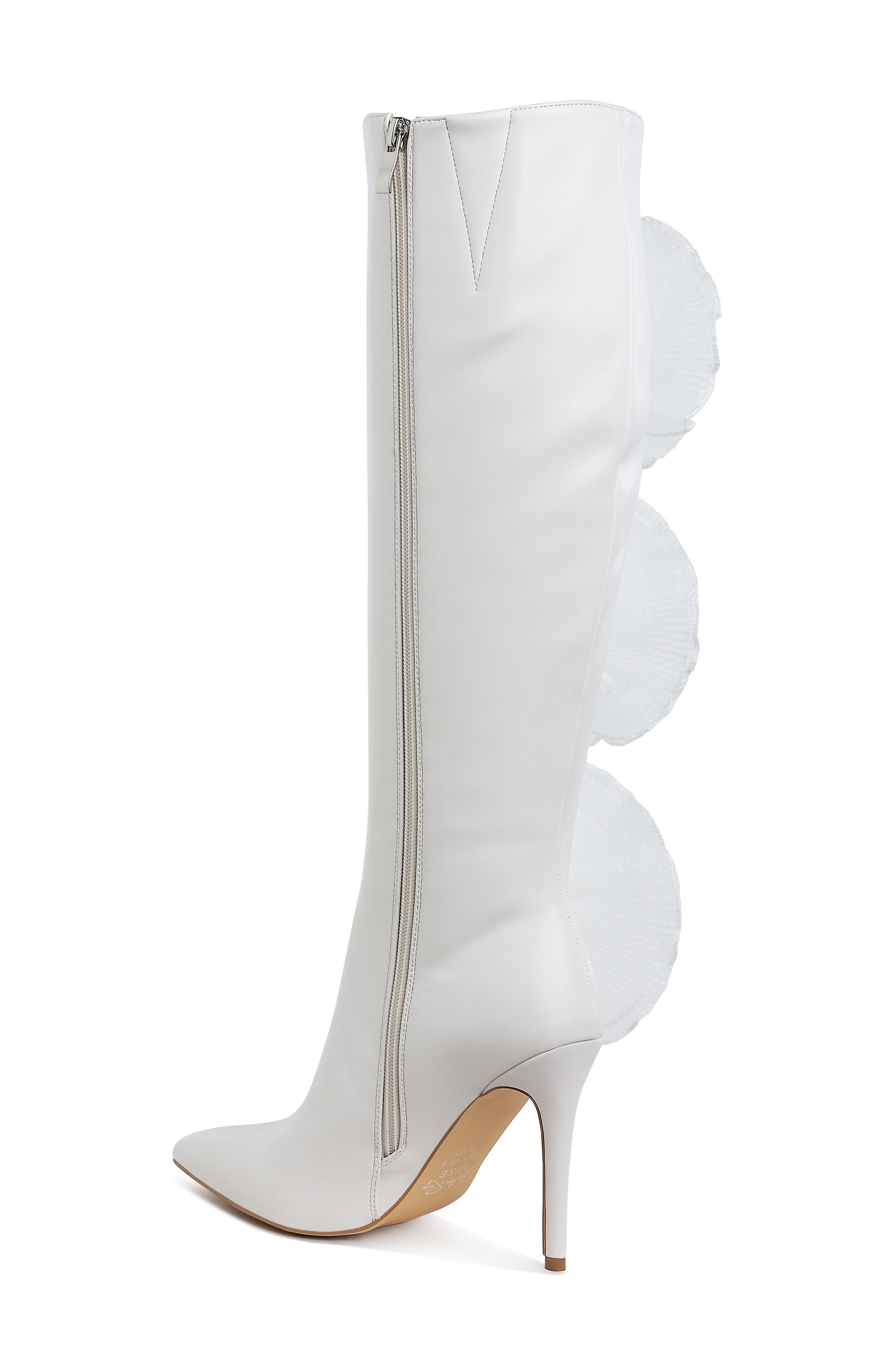 LONDON RAG Chinkara Rose Detail Tall Boot, Alternate, color, White