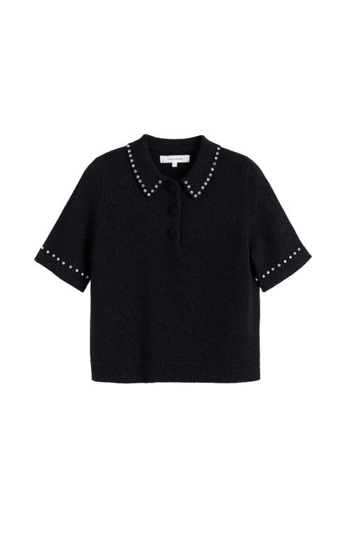 Chinti & Parker Diamonte Polo Top In Black