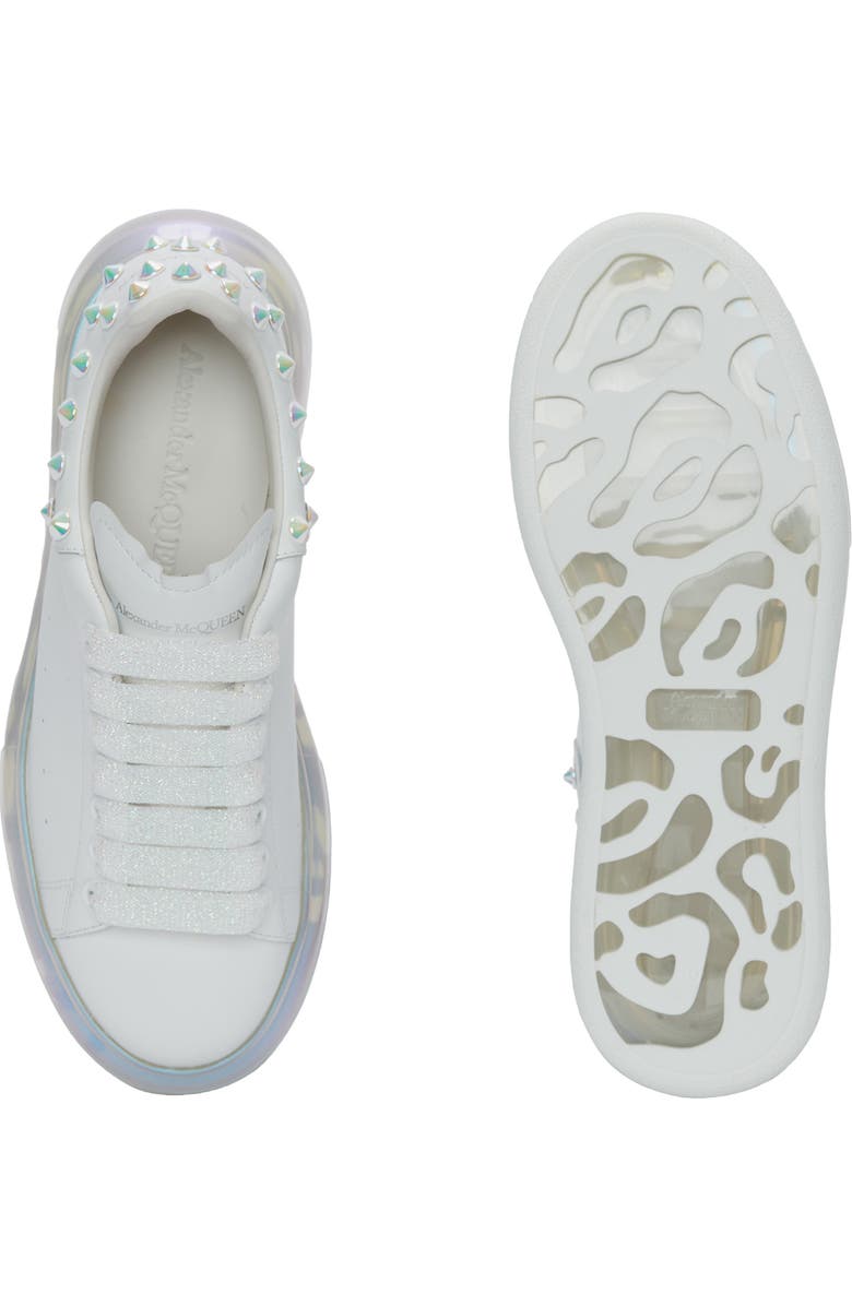 McQueen Alexander McQueen Iridescent Oversize Bubble Sole Platform Sneaker, Alternate, color, White/ Pearl