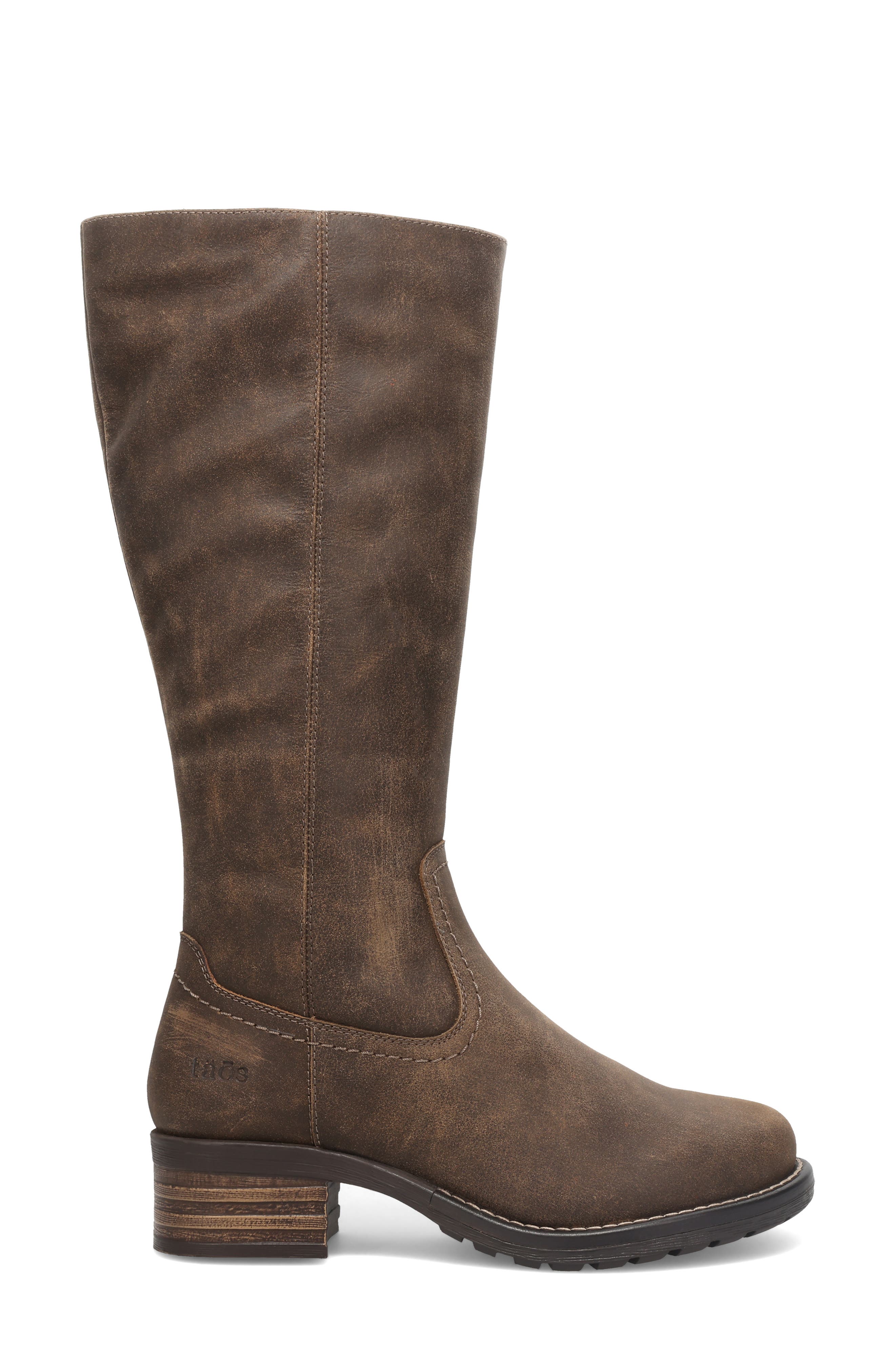 Country Leather Tall Boot, Alternate, color, BROWN DISTRESSED