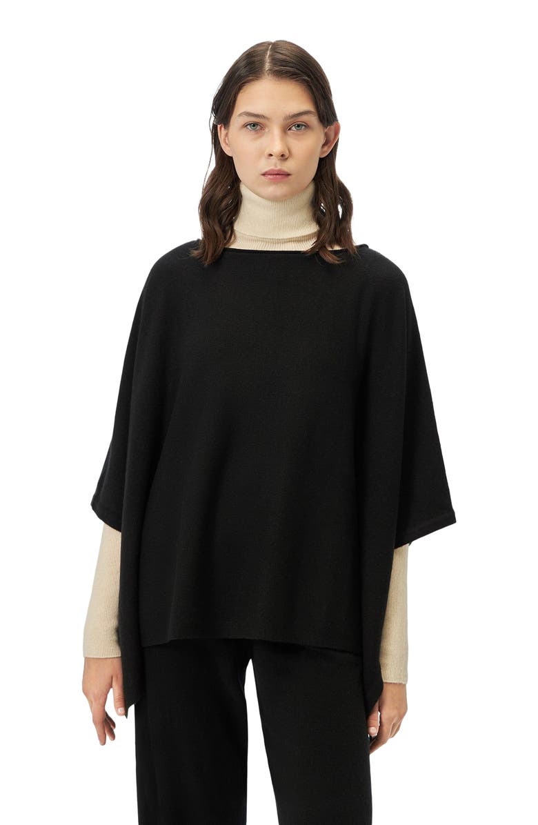 GOBI Mongolian Cashmere Boat-Neck Cashmere Poncho, Main, color, 