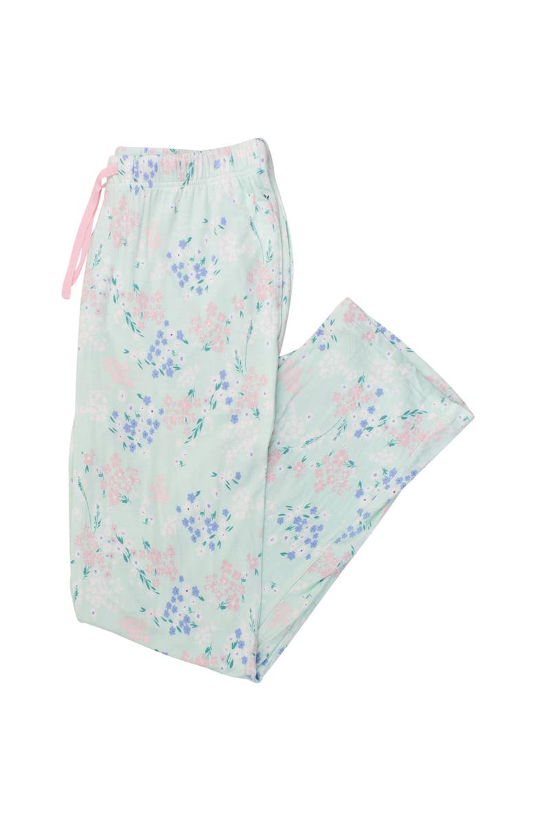 RuffleButts SoftSnooze Gender Inclusive Adult Pajama Pants, Main, color, Mint Meadow