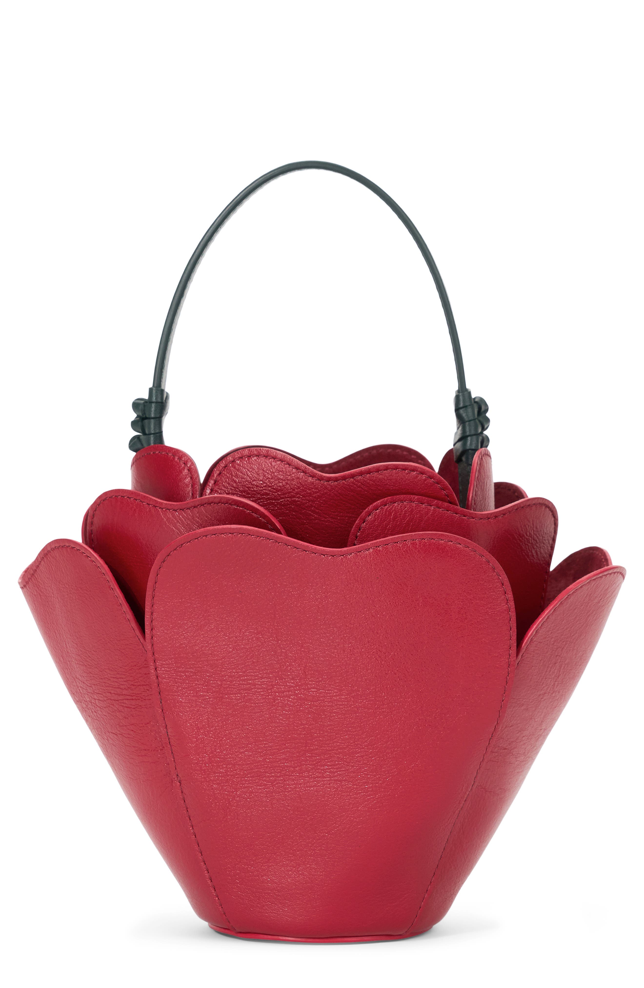 STAUD Juliet Leather Bucket Bag, Main, color, 