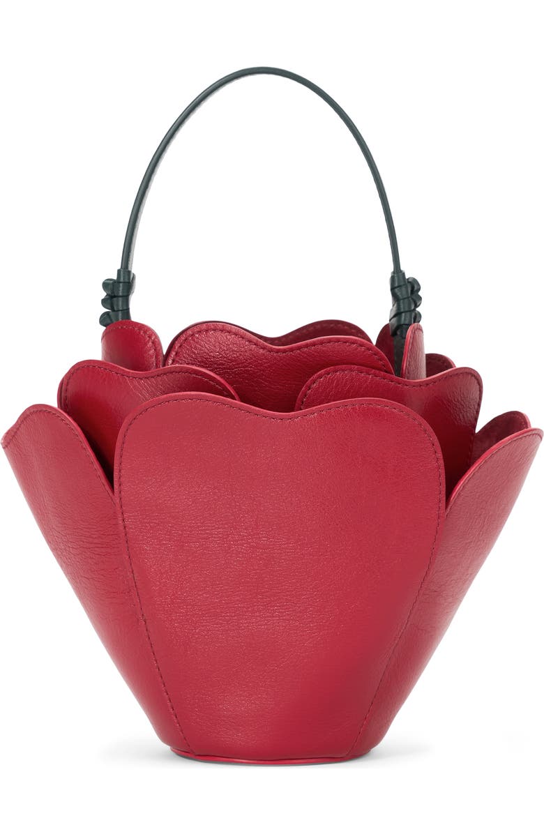 STAUD Juliet Leather Bucket Bag, Main, color,
