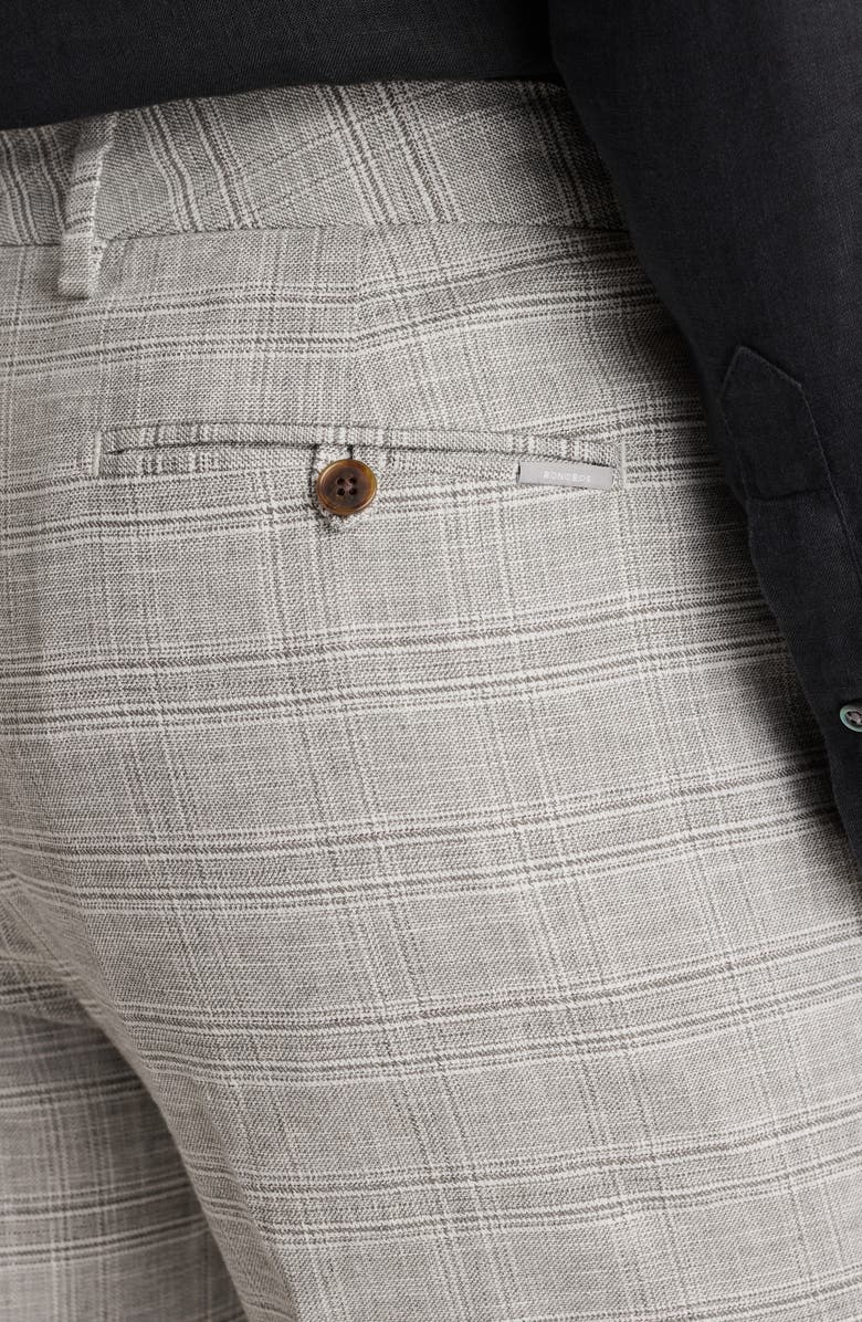 Bonobos Primo Slim Fit Plaid Stretch Twill Chinos, Alternate, color, Gray Plaid