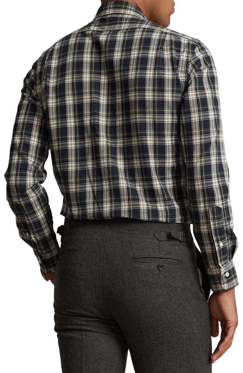 Polo Ralph Lauren Plaid Club Collar Button-Up Shirt, Alternate, color, 
