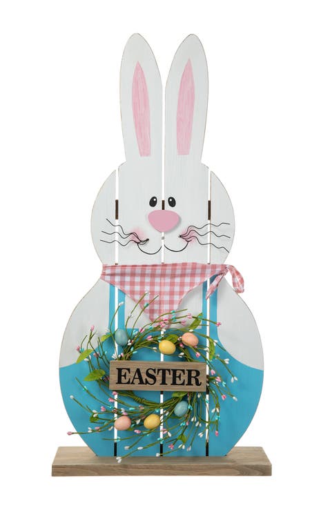 30"H Easter Wooden Bunny Porch Decor
