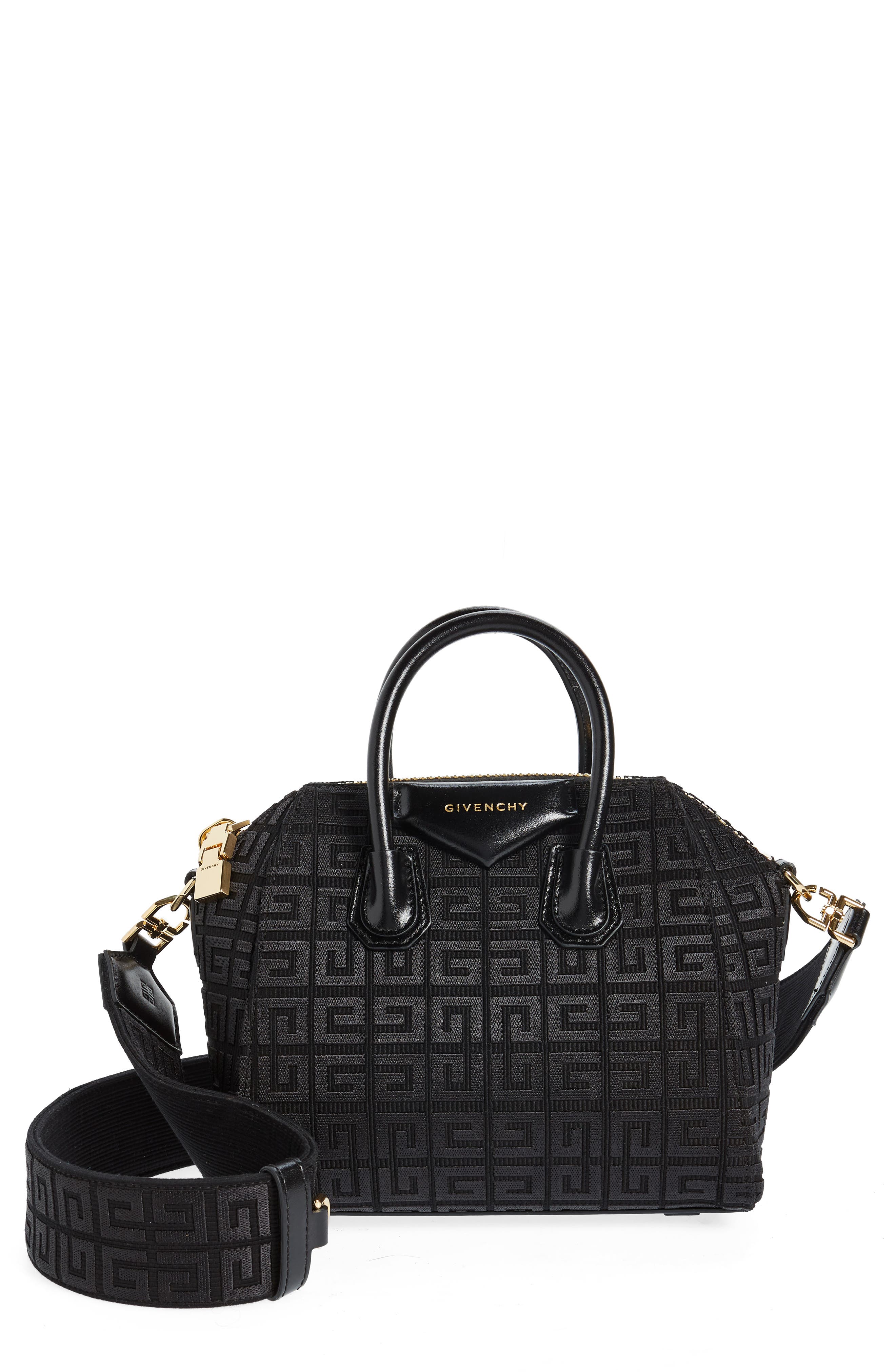 Givenchy Mini Antigona Leather Satchel, Main, color, 