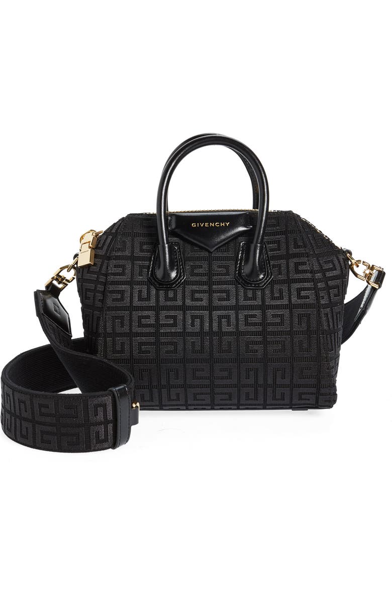 Givenchy Mini Antigona Leather Satchel, Main, color,