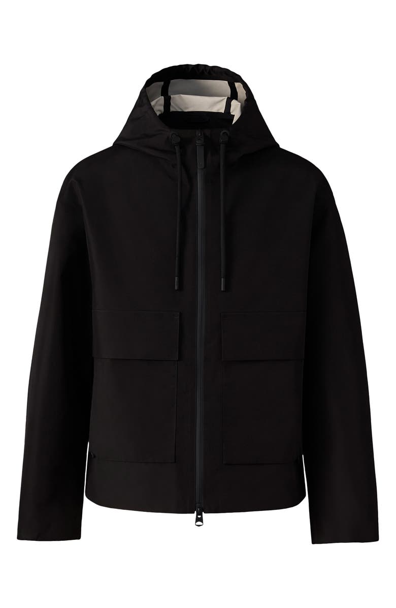 Mackage Eric Hooded Raincoat, Alternate, color, Black-Trench
