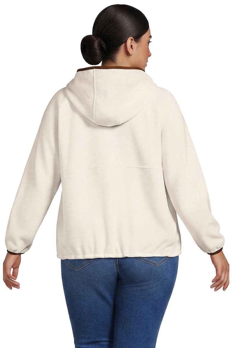 Anyweather Raindefense Hooded Half Zip Fleece Pullover, Alternate, color, Ivory Latte