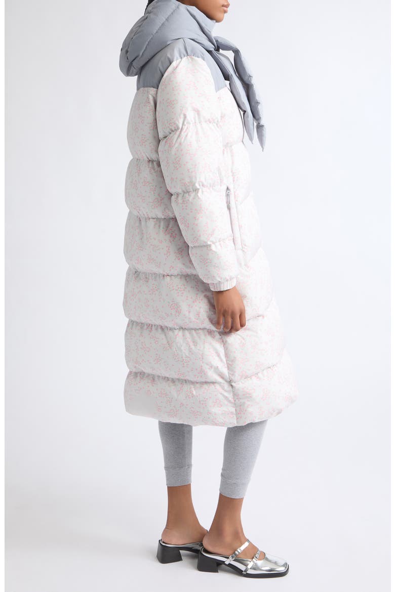 Duvet Puffer Coat, Alternate, color, GREY MULTI