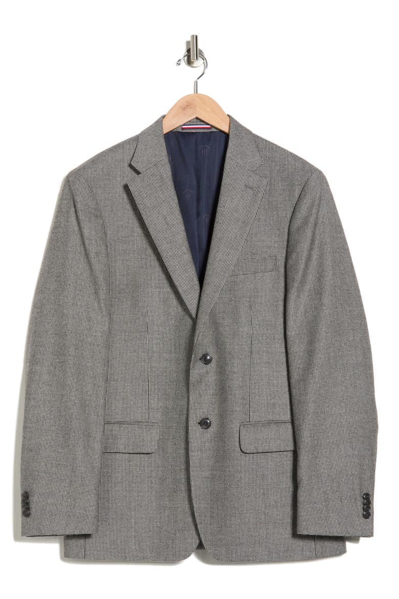 Houndstooth Wool Sport Coat, Alternate, color, BLACK/ WHITE