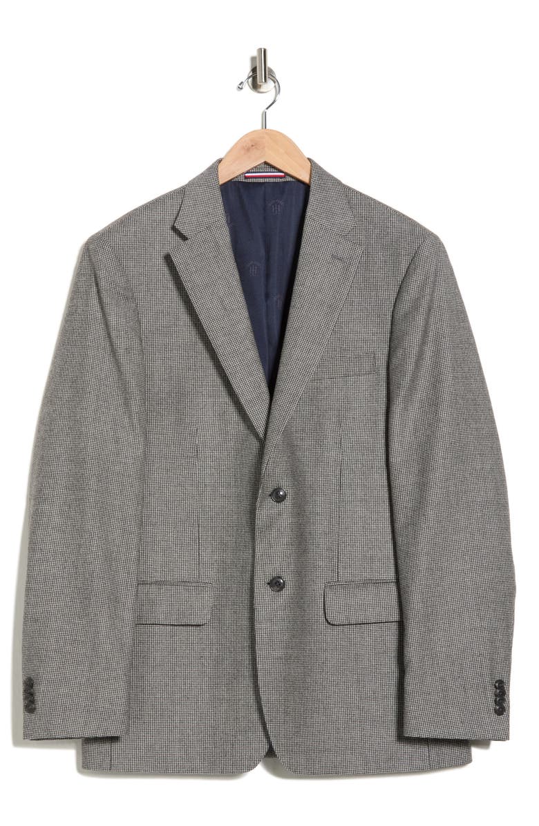 Tommy Hilfiger Houndstooth Wool Sport Coat, Alternate, color, Black/ White