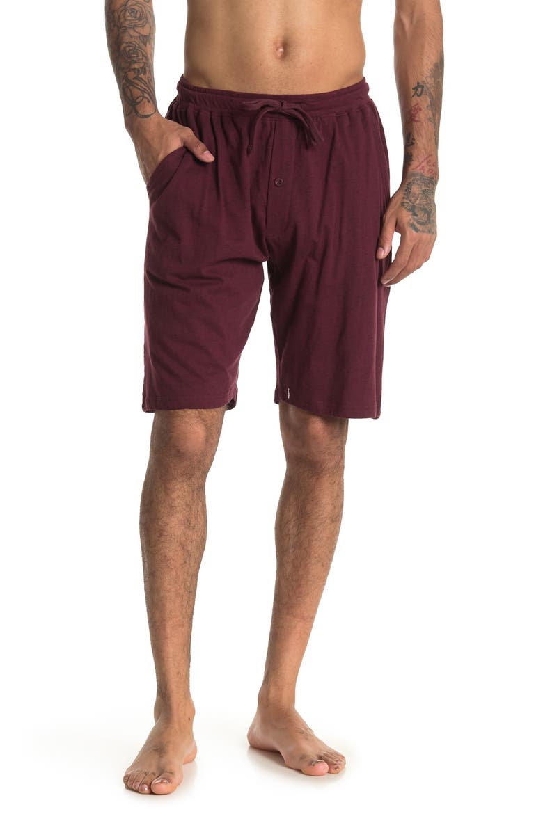 Relaxed Lounge Shorts , Main, color, MELANGE MAROON