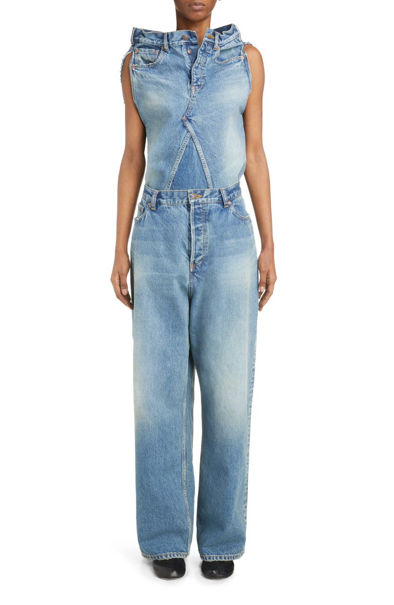 Balenciaga Baggy Rigid Jeans, Alternate, color,