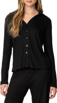 EDIKTED Justina Lounge Button-Up Top