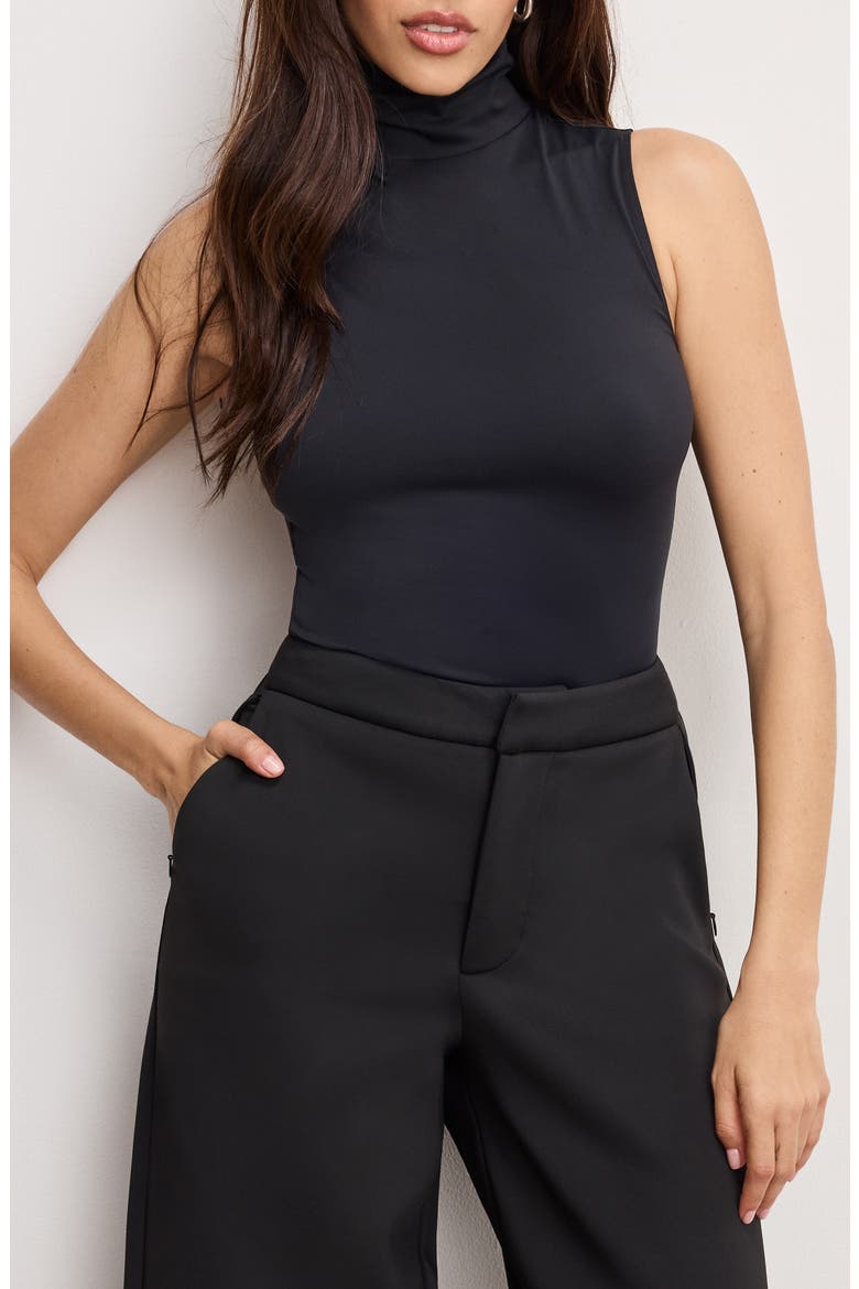 Weightless Mock Neck Bodysuit, Main, color, BLACK001