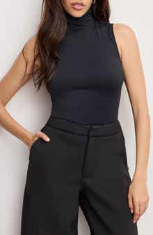 Good American Weightless Mock Neck Bodysuit
