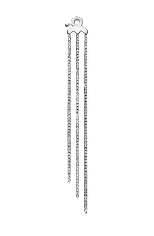 Maria Tash Triple Diamond Eternity Bar Charm In Metallic