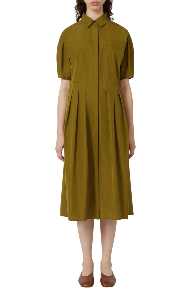 Cadmio Midi Shirtdress, Main, color, OLIVE GREEN