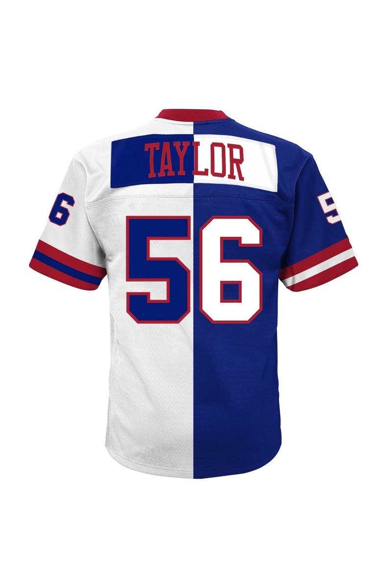 Mitchell & Ness Men's Mitchell & Ness Lawrence Taylor Royal/White New York Giants Big & Tall Split Legacy Retired Player Replica Jersey, Alternate, color, 
