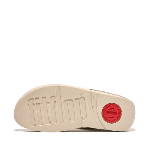 Fitflop Fino Bauble-bead Toe-post Sandals In Silver