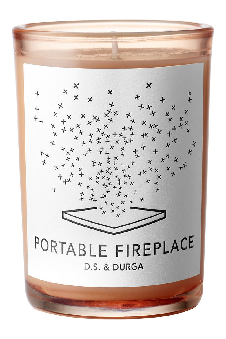 Portable Fireplace Scented Candle, Main, color, WHITE
