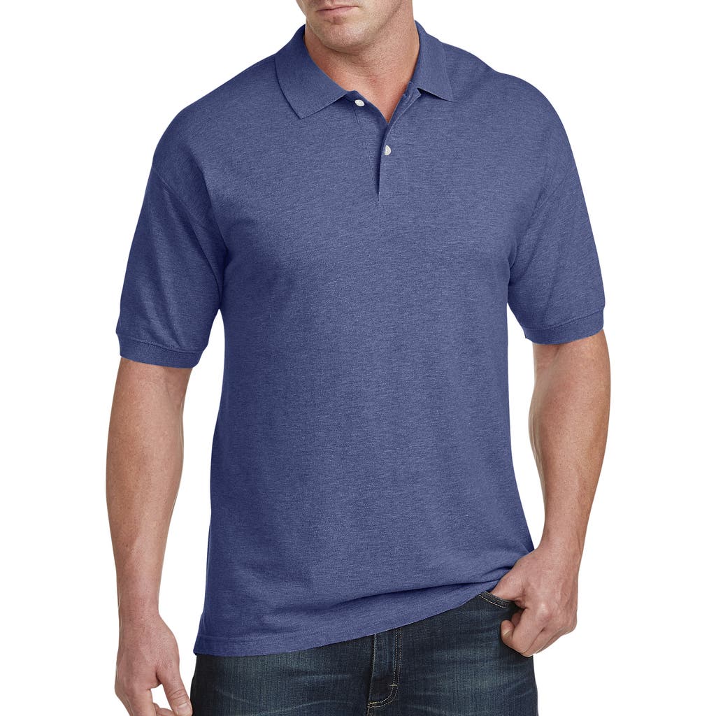 Xdmy Harbor Bay By Dxl Harbor Bay By Dxl Big & Tall Piqué Polo Shirt In Deep Lagoon