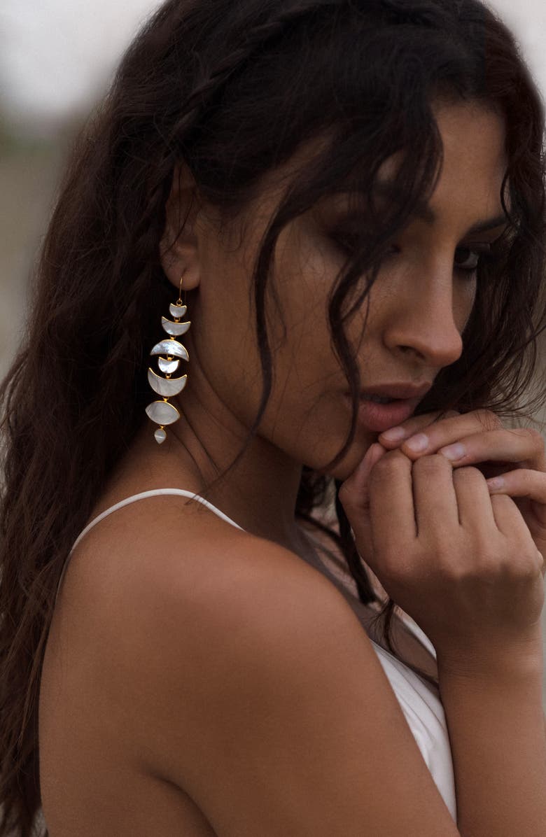 Freya Rose Warrioress Moon Drops, Alternate, color, Silver