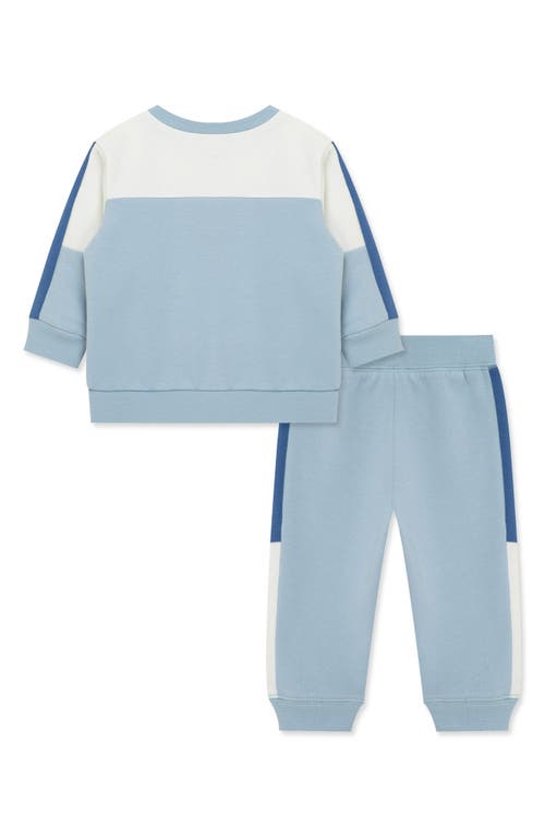 Little Me Colorblock Sweatshirt & Pants Set In Blue