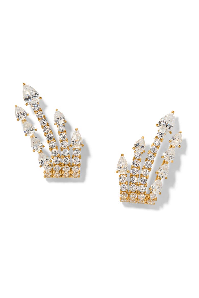 Waterfall Ear Crawlers, Alternate, color, GOLD