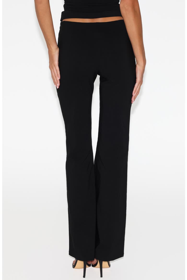 Marren Low Rise Grommet Flare Pants, Alternate, color, BLACK