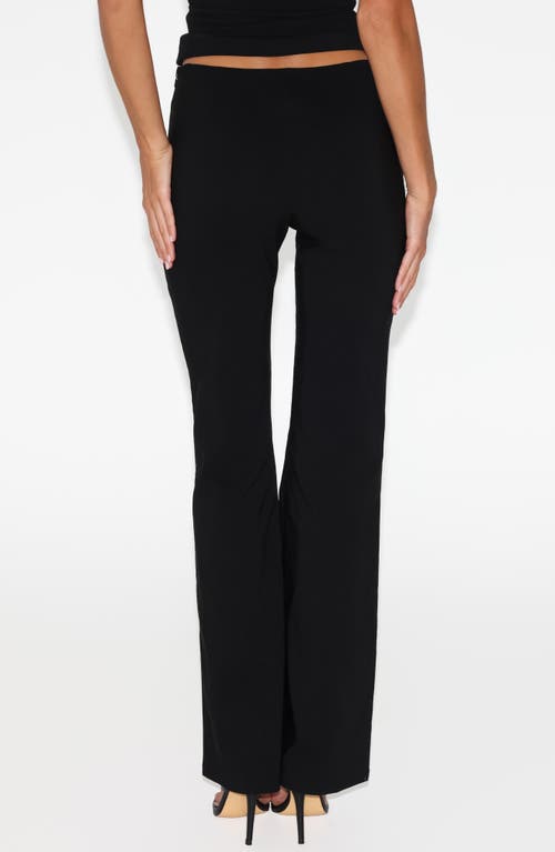 Tiger Mist Marren Low Rise Grommet Flare Pants In Black