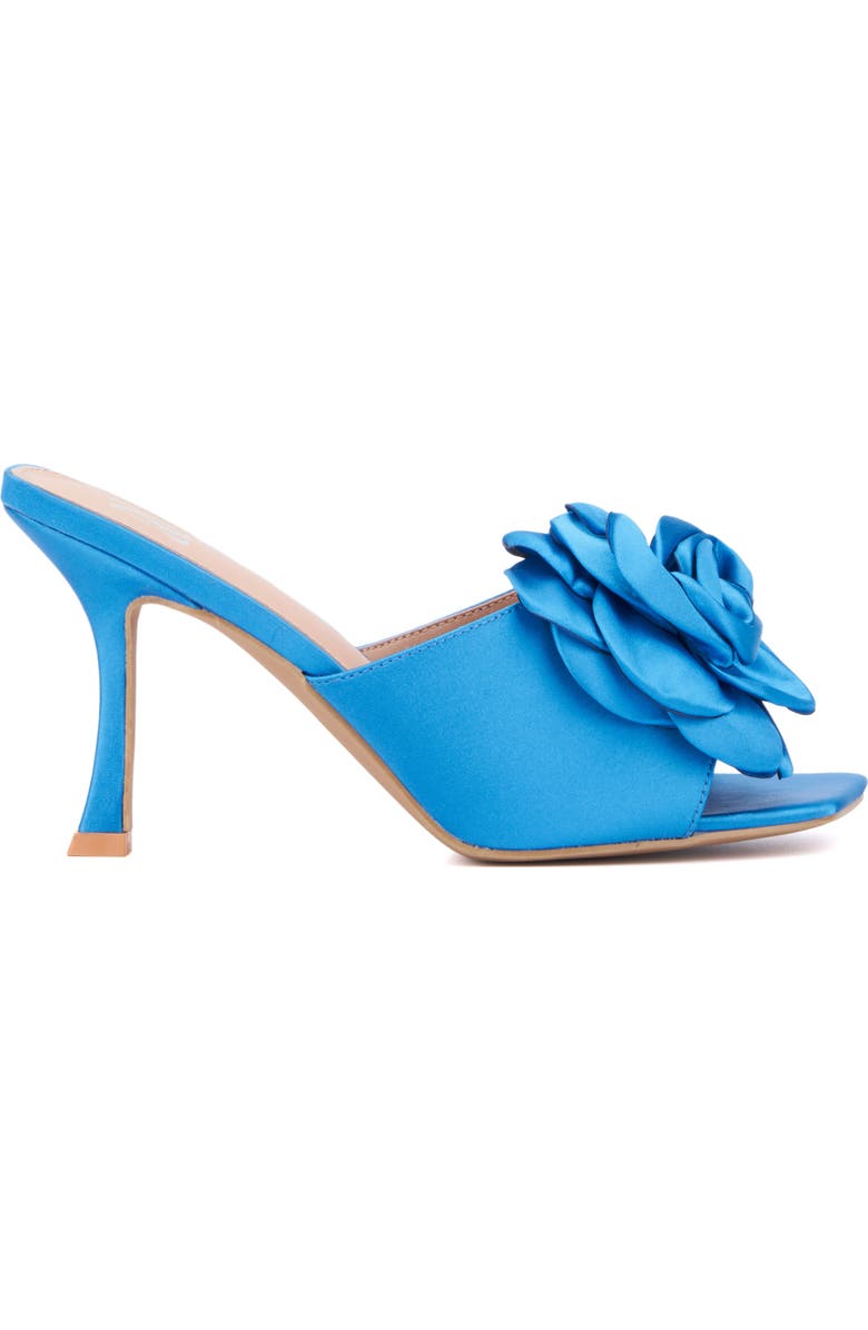 NEW YORK AND COMPANY Gardenia Flower Sandal, Alternate, color, Vivid Blue